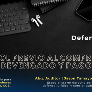 CONTROL PREVIO AL COMPROMISO, DEVENGADO Y PAGO