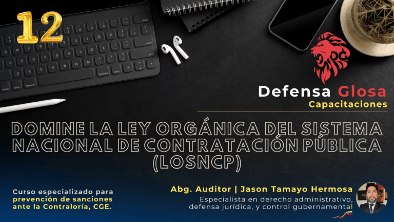 DOMINE LA LEY ORGÁNICA DEL SISTEMA NACIONAL DE CONTRATACIÓN PÚBLICA (LOSNCP)